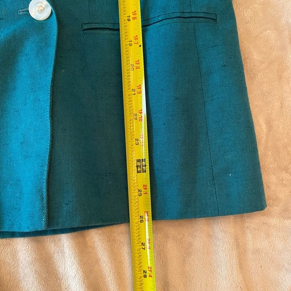 Giorgio Sant’Angelo Teal Double Breasted Blazer Size 12 - Picture 7 of 10